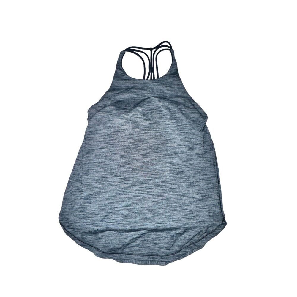 Lululemon Raise The Barre Tank Women's 4 Heathered Nocturnal Teal Luon Luxtreme